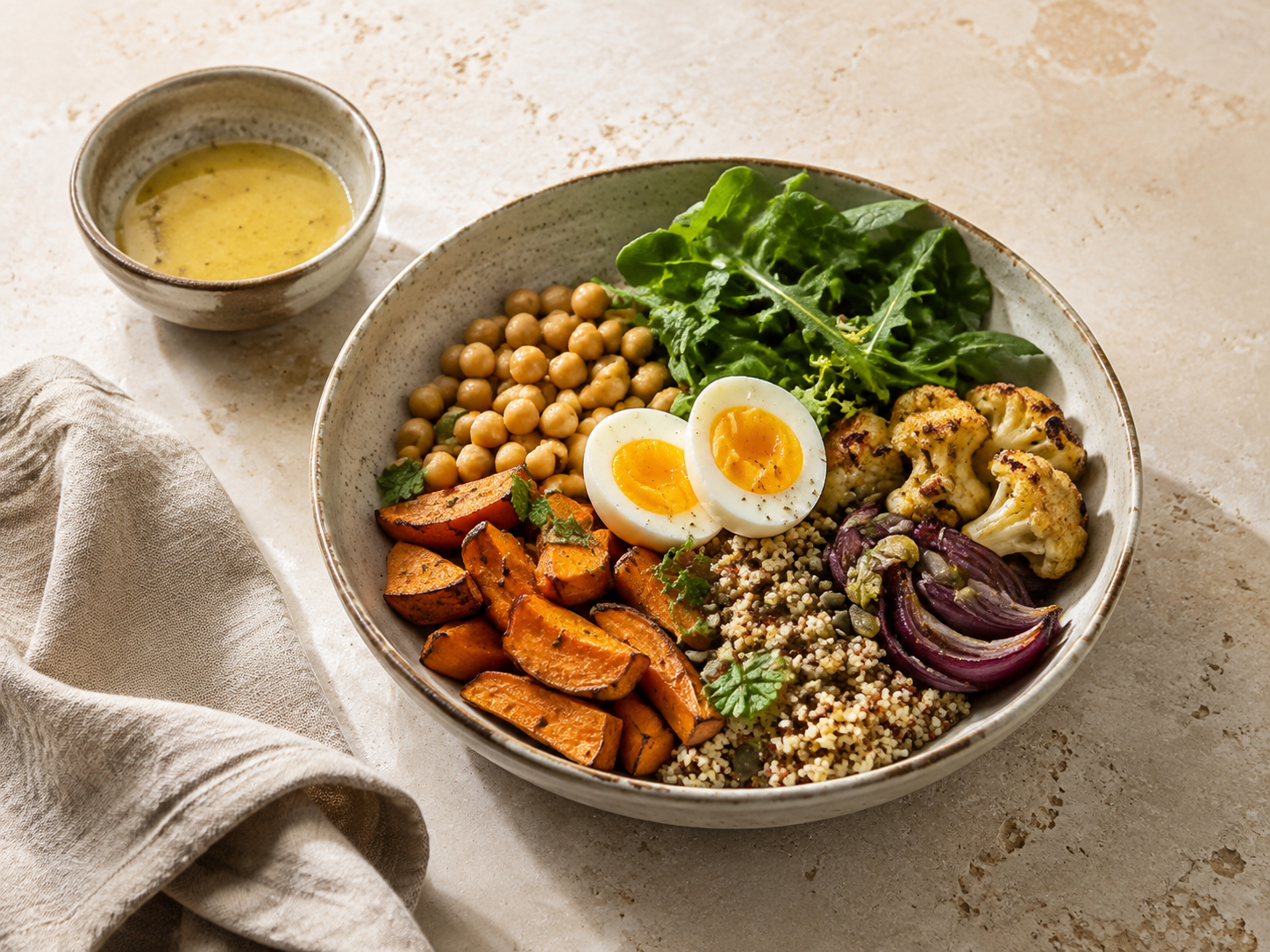 Repas équilibré, coloré et gourmand